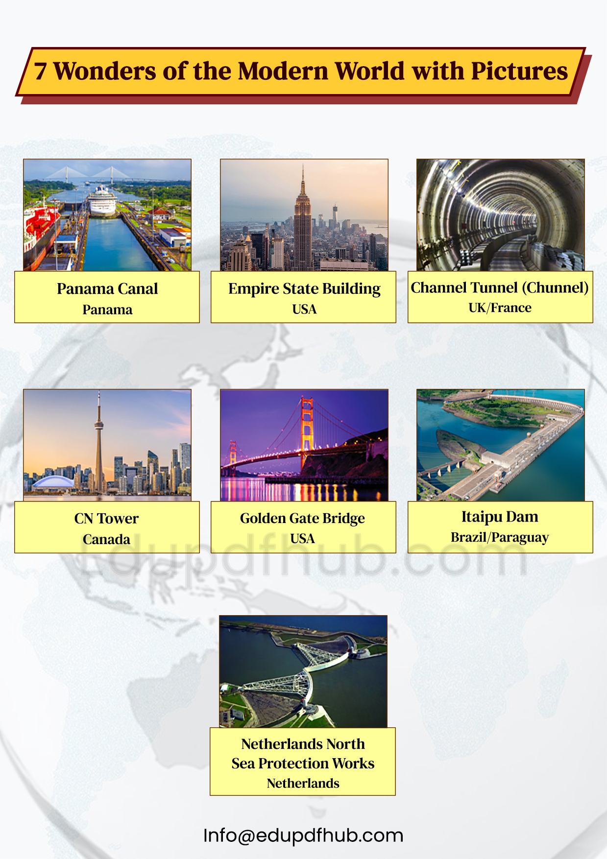 7 Wonders of the Modern World with Pictures